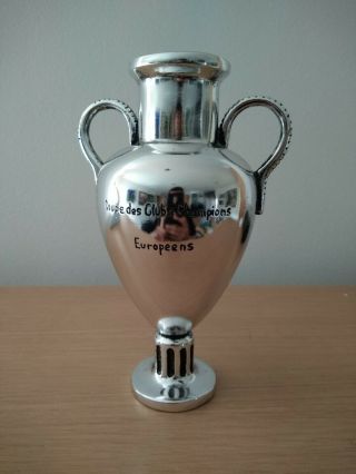 TROPHY OLD EUROPA CUP.  ANCIENT EUROPEAN.  REAL MADRID,  MILAN,  BENFICA,  INTER 2