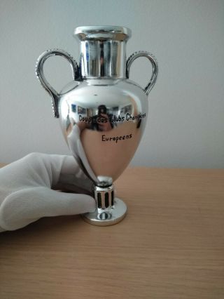 TROPHY OLD EUROPA CUP.  ANCIENT EUROPEAN.  REAL MADRID,  MILAN,  BENFICA,  INTER 3