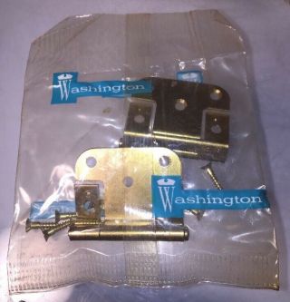 15 - Vintage Nos Washington Cabinet Brass Hinges 2” Door Hardware 2 Per Pack = 30