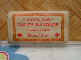 Wwi Contract May 1917 Johnson Zonas Gauze Bandage 3 " First Aid Medical Supply