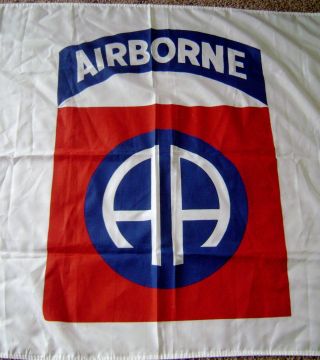 United States 82nd Airborne Military Logo Flag 35 " X 61 " Us Army Parachute Bragg