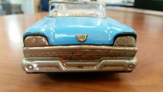 Vintage HAJI Ford Fairlane Japan Friction Tin Toy Car 1950 ' s 6