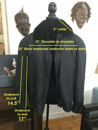 Vintage ZILLI Black Windbreaker Jacket with Removable Mink Lining 6
