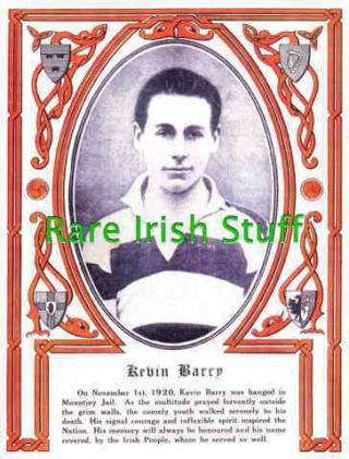 Kevin Barry Rare 1920 Four Provinces Of Ireland Irish Tribute Print
