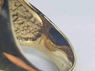 Vintage Lapis Lazuli 14k Gold 28.  2 Gram Ladies Ring Size 8 1/2 8