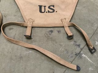 73B WWI & WWII US M1910 HAVERSACK BLANKET PACK TAIL - OD 3 2