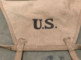 73B WWI & WWII US M1910 HAVERSACK BLANKET PACK TAIL - OD 3 3