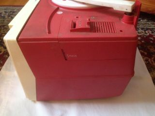Vintage Show ' N Tell Phono Viewer in Red.  General Electric 1965.  Working/Tested. 5