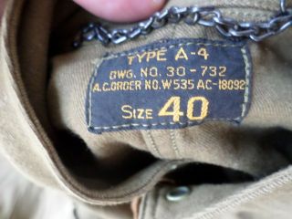 wwii type A - 4 flight suit made by lee with lee buttons size 40 ww2 lee dungarees 7