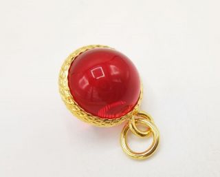 Rare Real Red Lucky Jewel Gems Phaya Naga Eye Crystal Pendant Thai Amulet Leklai