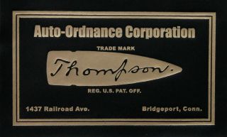 Thompson 1928 Smg Case Label 1911 M1 M1a1 Tommy Gun 1928 A1 Ww2 Ww1