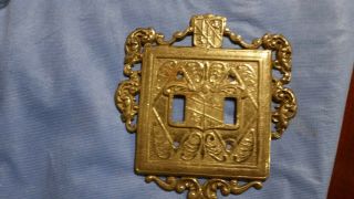 One Virginia Metalcrafters 24 - 18 Brass Ornamental Switch Plate Cover 2