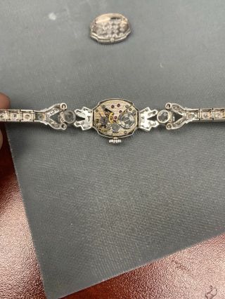 Ladies Tavannes Platinum And Diamond Watch 3