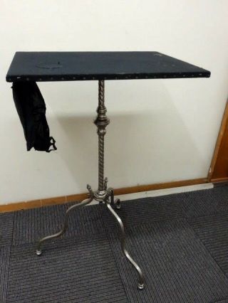 Antique Magician Table For Tricks Circus 1900 Nickel Plated