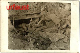 German Wwi Dead Soldiers At Shelled Dugout Photo