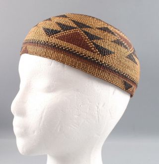 Antique Western California Native American Hupa Indian,  Basket Hat,  NR 2