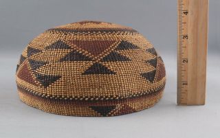 Antique Western California Native American Hupa Indian,  Basket Hat,  NR 3