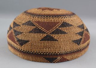 Antique Western California Native American Hupa Indian,  Basket Hat,  NR 4