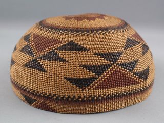 Antique Western California Native American Hupa Indian,  Basket Hat,  NR 5