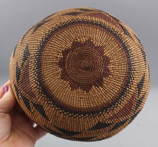 Antique Western California Native American Hupa Indian,  Basket Hat,  NR 7