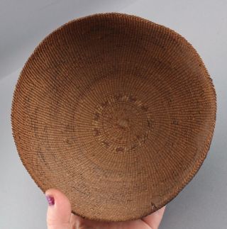 Antique Western California Native American Hupa Indian,  Basket Hat,  NR 8