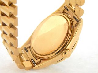 Mens Rolex Day Date President 18k Yellow Gold Watch Diamond Dial 1ct Bezel 1803 11