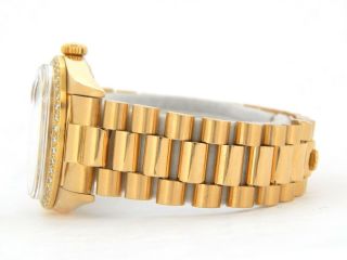 Mens Rolex Day Date President 18k Yellow Gold Watch Diamond Dial 1ct Bezel 1803 8