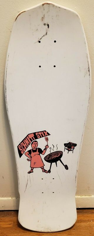 Vintage 1987 Schmitt Stix Joe Lopes Bar - B - Q Skateboard Deck (Not a reissue) 2