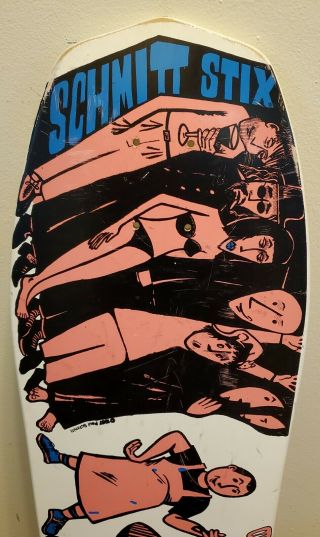 Vintage 1987 Schmitt Stix Joe Lopes Bar - B - Q Skateboard Deck (Not a reissue) 3