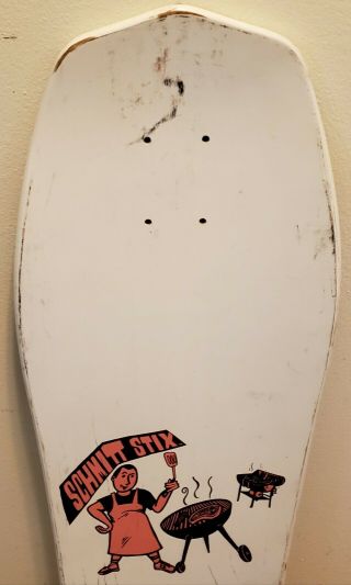 Vintage 1987 Schmitt Stix Joe Lopes Bar - B - Q Skateboard Deck (Not a reissue) 5