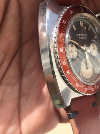 Rare stunning Vintage Eterna chronograph Valjoux 72 1969 serviced 3