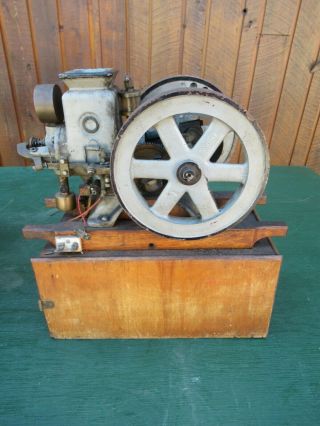 Very Rare Antique Cast Iron Miniature Stationary Engine Hit And Miss