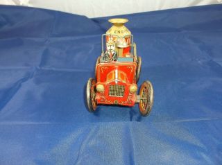 Vintage Modern Toys Japan Tin Friction Toy Fire Truck ENGINE 1912 2