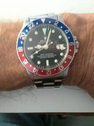 Rolex Gmt - Master 1675 Pepsi Stainless Steel Owner 1972