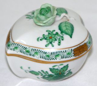 Fine Herend Chinese Bouquet Floral Porcelain Trinket Box - Hungary Hungarian - Ex