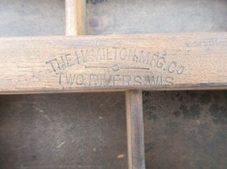 Antique Letterpress Hamilton 2/3 rds Type Case / Printers Tray / Shadow Box D11 5