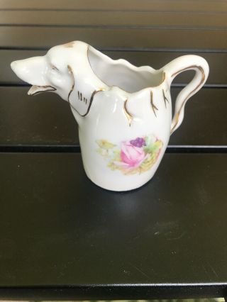 Vintage Figural Hound Dog Creamer Small Pitcher Made In Germany