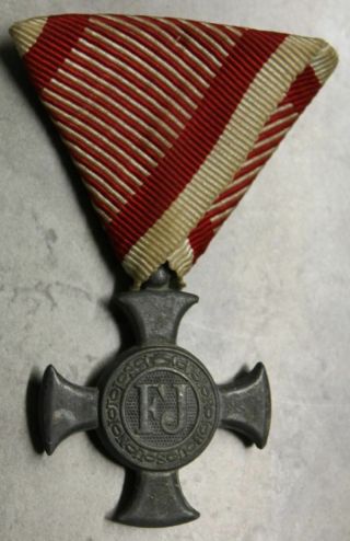 Orig Austria Kuk Ww1 Iron Cross For Merit Medal Without Crown & Ribbon