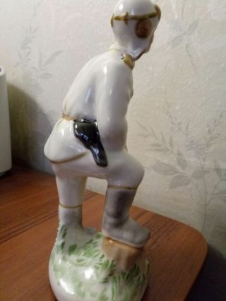 Soviet Military Pilot With A Gun On The Wwii Russian Porcelain Figurine 477u