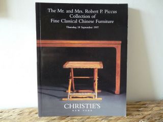 Sothebys Mr & Mrs Robert B Piccus Coll Fine Classical Chinese Furniture Sep 1997