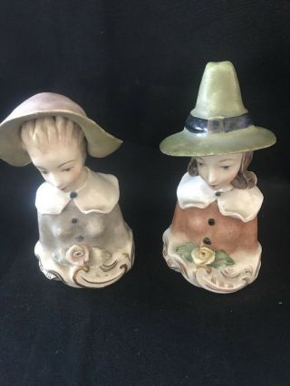 2 Vintage Cordey Porcelain Man/ Woman Figurine/bust Marked Cordey Numbered ?