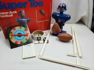 Vintage 1976 Schaper Jock Toe Football Game Toy with Box 2