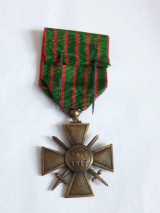 WW1 France French Military Medal Cross Croix - 1914 - 1917 WWI 2