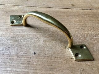 Pull Handle Antique Solid Brass Victorian Vintage Reclaimed Old