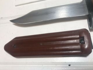 Chinese Bayonet Fighting Knife With Scabbard.  7.  62 5.  45. 5