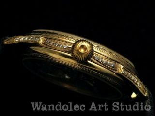 Jaeger LeCoultre Vintage Men ' s Wrist Watch Gold Skeleton Mens Wristwatch Swiss 10