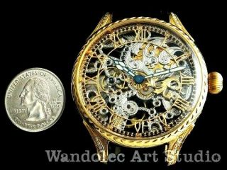 Jaeger LeCoultre Vintage Men ' s Wrist Watch Gold Skeleton Mens Wristwatch Swiss 11