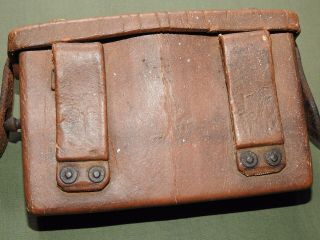 Imperial Japanese Army Ww2 Type 30 Arisaka Rubberized Front Ammo Pouch Vtg Rare