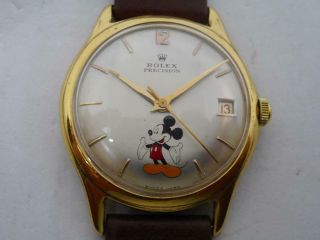 Vintage Rolex Disney Mickey 18k Watch From Japan