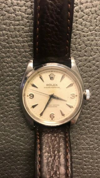 Rolex Oyster Perpetual Stainless Steel Watch: Rare Vintage 34mm / 36mm (w/crown) 2